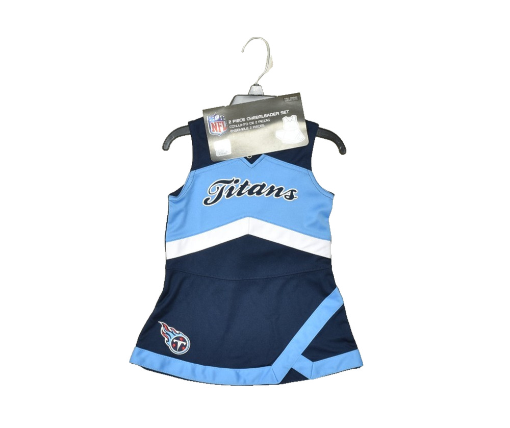 NFL Team Apparel Girl's 2-Piece Cheerleader Set Titans Blue Size 2T NEW